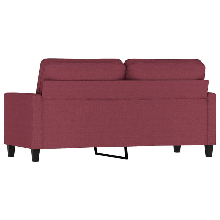 Tweezitsbank 140 cm stof wijnrood MeubelReus