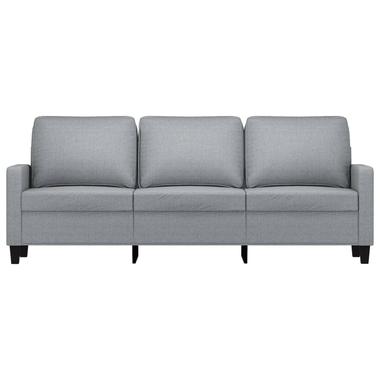 Driezitsbank 180 cm stof lichtgrijs MeubelReus