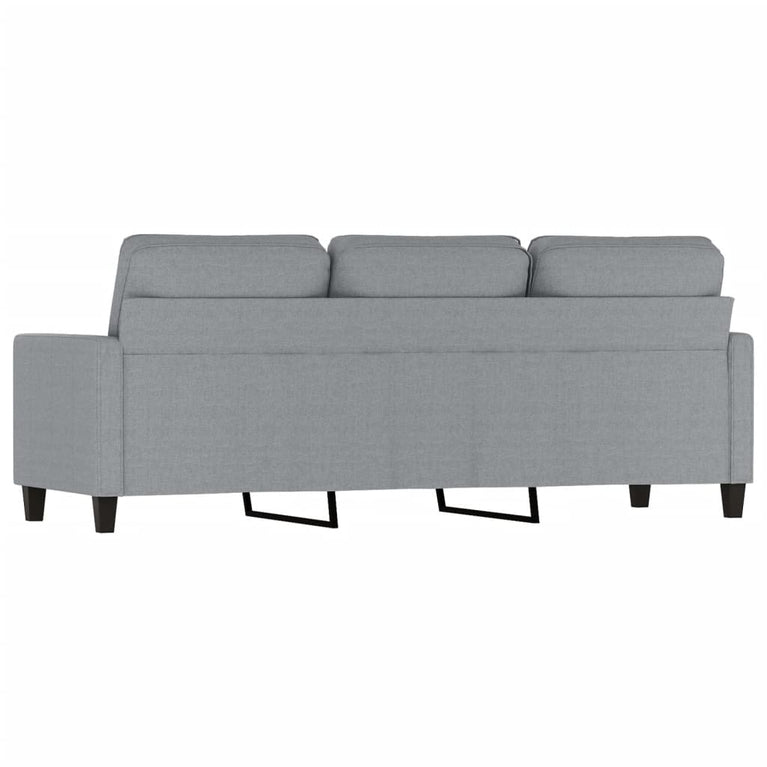 Driezitsbank 180 cm stof lichtgrijs MeubelReus