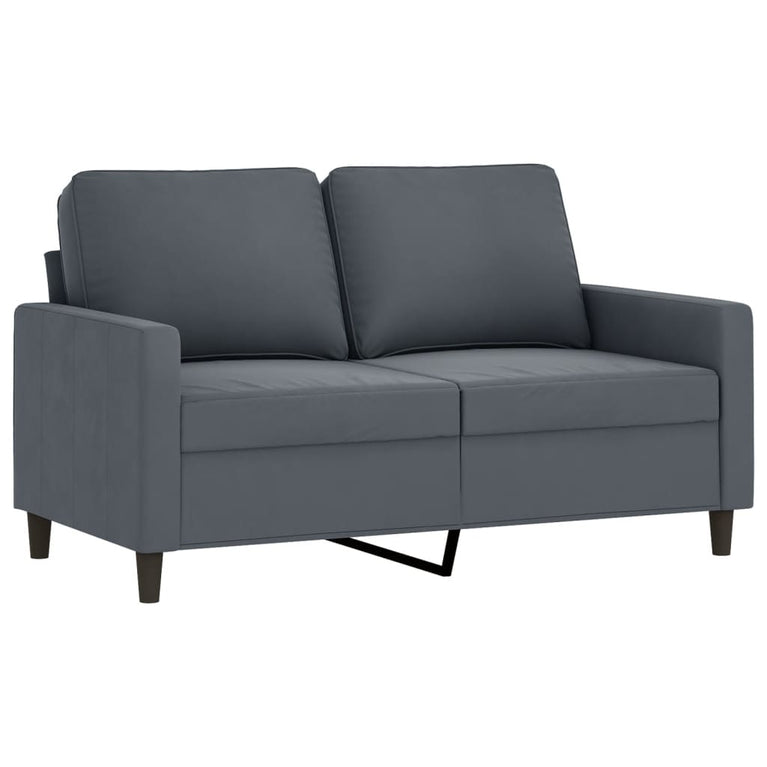 Tweezitsbank 120 cm fluweel donkergrijs