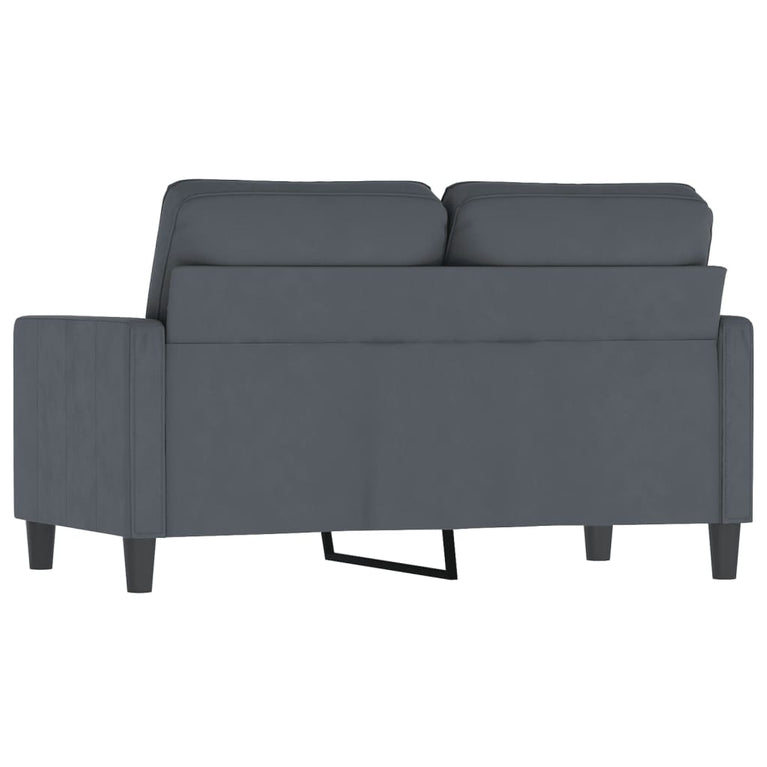 Tweezitsbank 120 cm fluweel donkergrijs