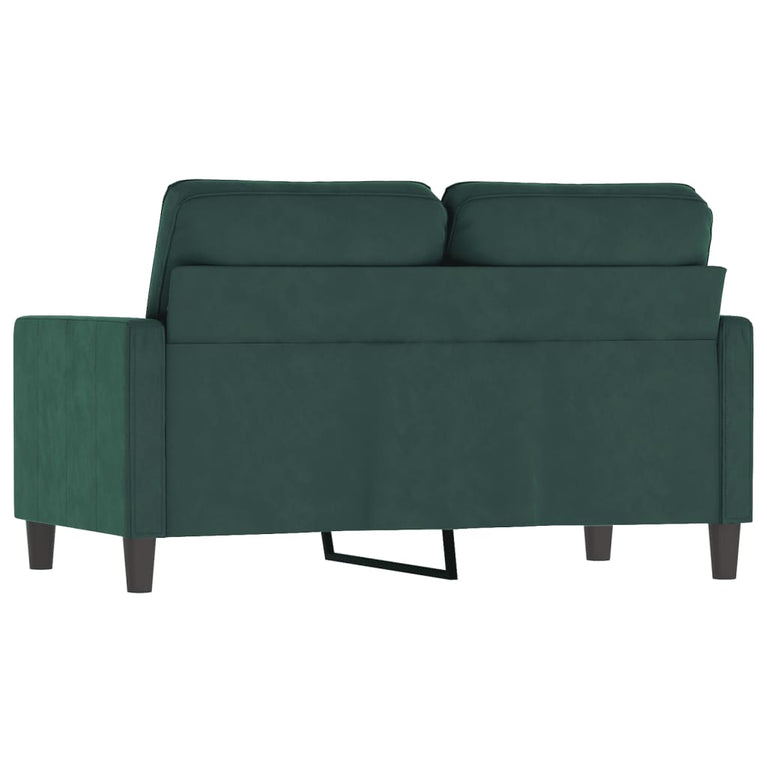 Tweezitsbank 120 cm fluweel donkergroen