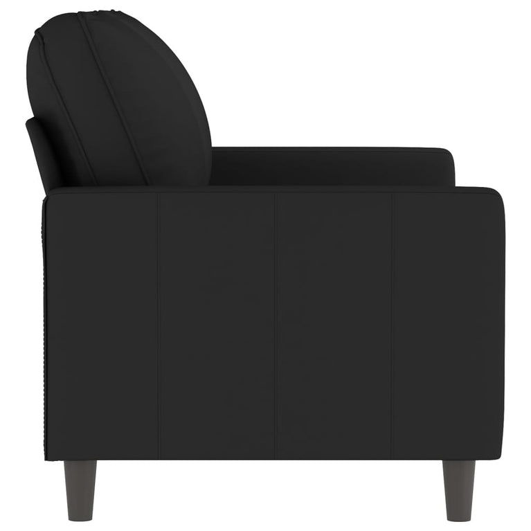 Tweezitsbank 120 cm fluweel zwart