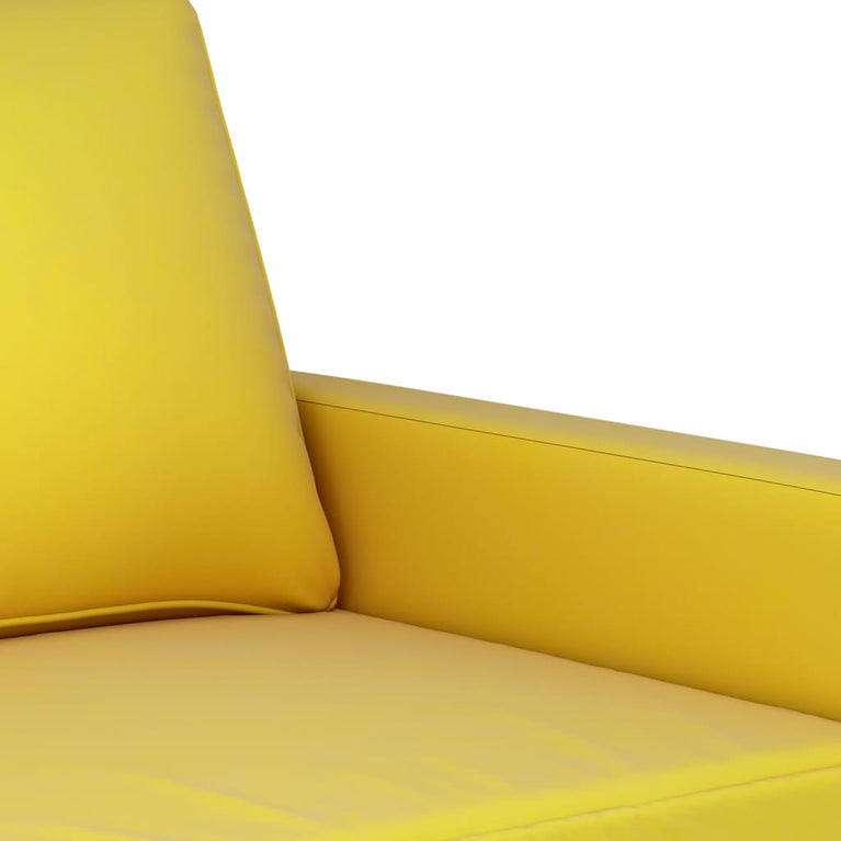 Tweezitsbank 120 cm fluweel geel