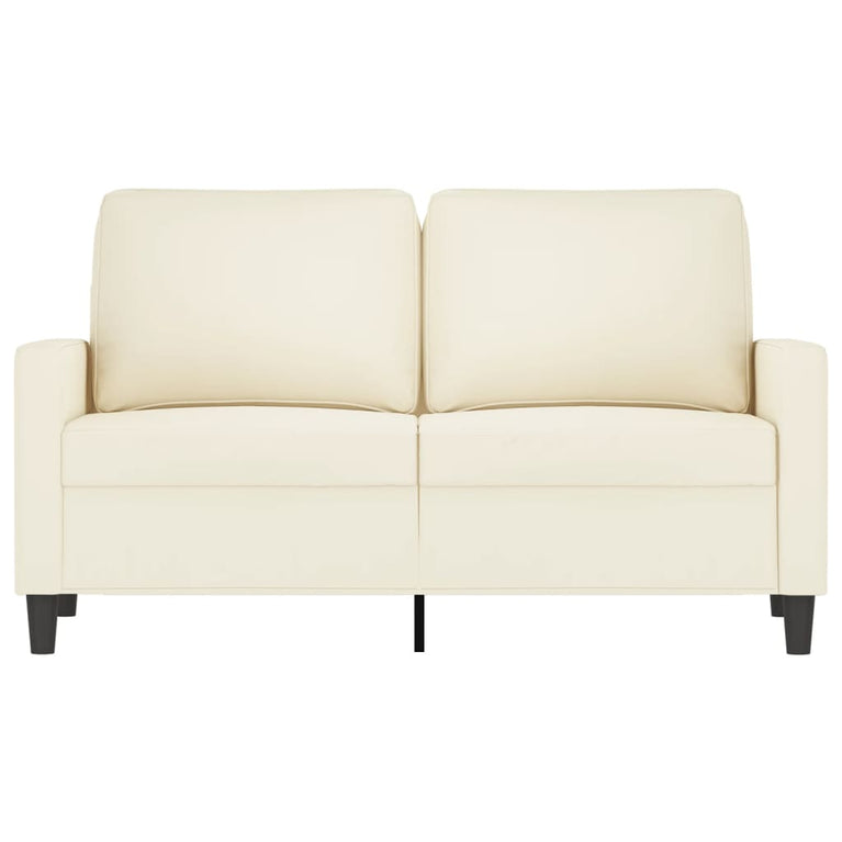 Tweezitsbank 120 cm fluweel crèmekleurig