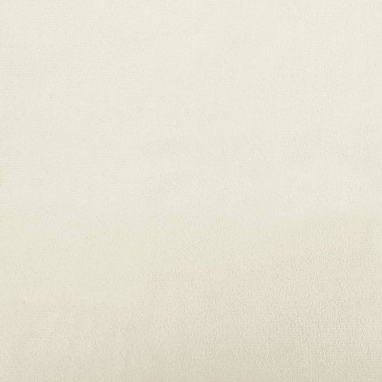 Driezitsbank 180 cm fluweel crèmekleurig