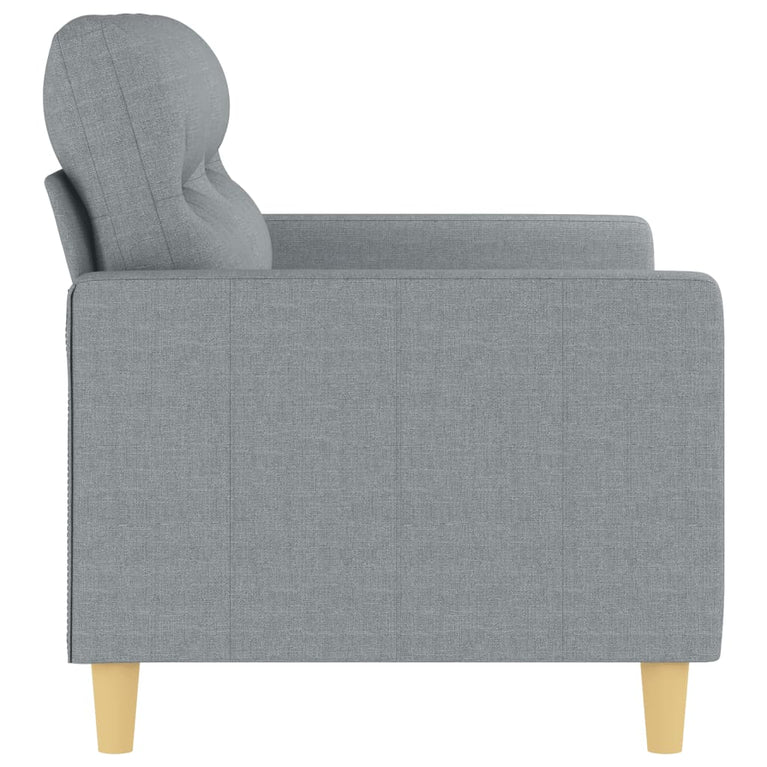 Tweezitsbank 120 cm stof lichtgrijs