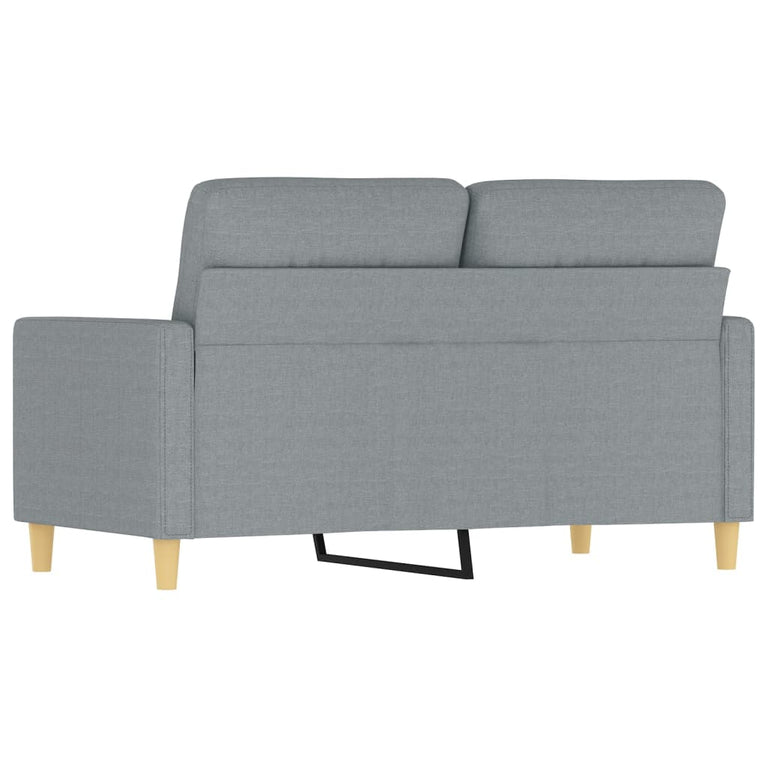 Tweezitsbank 120 cm stof lichtgrijs