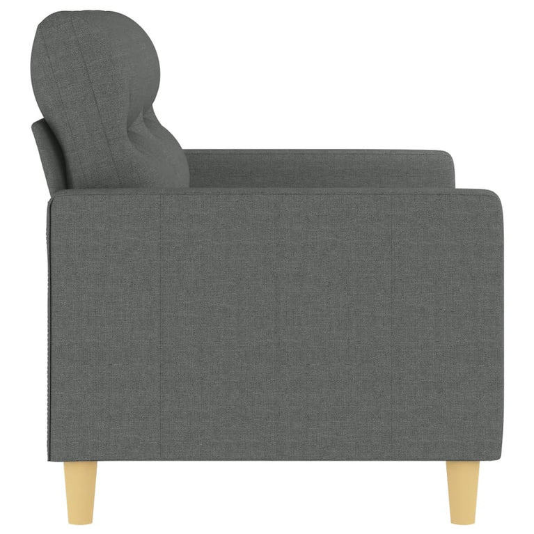 Tweezitsbank 120 cm stof donkergrijs MeubelReus
