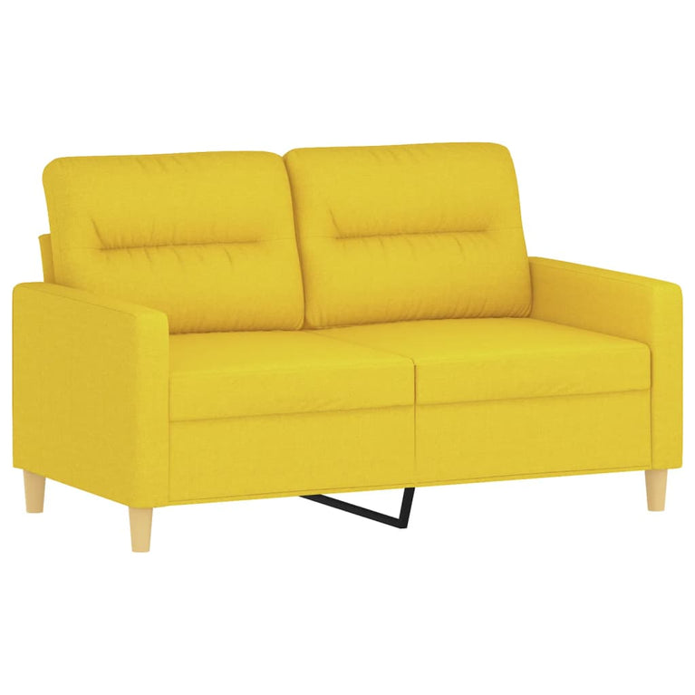 Tweezitsbank 120 cm stof lichtgeel MeubelReus