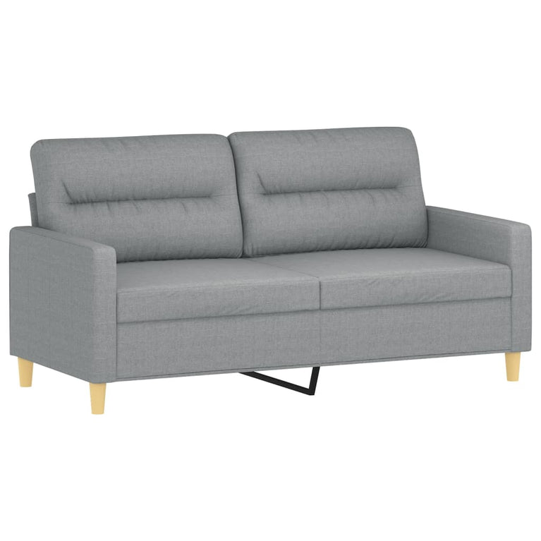 Tweezitsbank 140 cm stof lichtgrijs MeubelReus