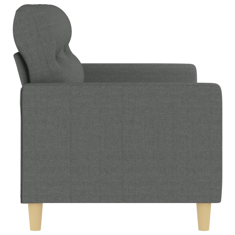 Tweezitsbank 140 cm stof donkergrijs MeubelReus