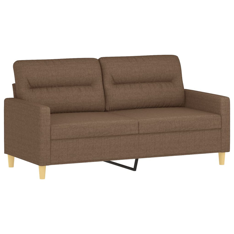 Tweezitsbank 140 cm stof bruin MeubelReus
