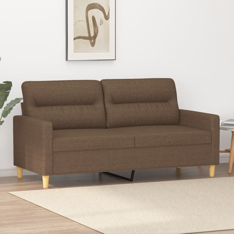 Tweezitsbank 140 cm stof bruin MeubelReus