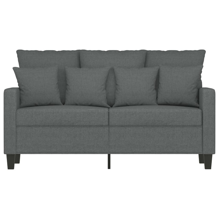Tweezitsbank 120 cm stof donkergrijs