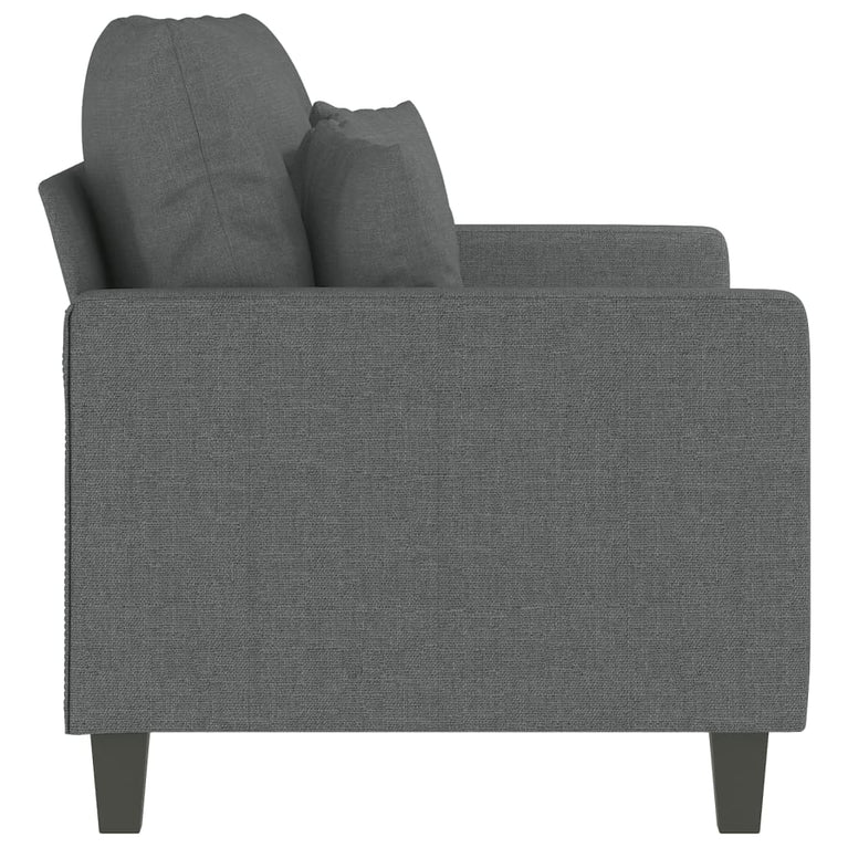 Tweezitsbank 120 cm stof donkergrijs