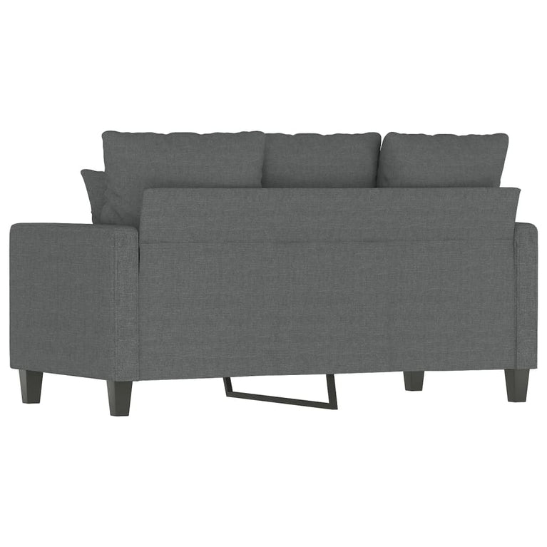 Tweezitsbank 120 cm stof donkergrijs