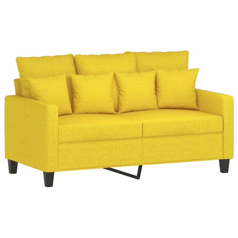 Tweezitsbank 120 cm stof lichtgeel MeubelReus