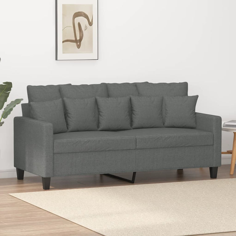 Tweezitsbank 140 cm stof donkergrijs MeubelReus