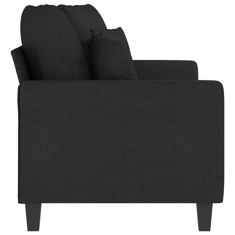 Tweezitsbank 140 cm stof zwart