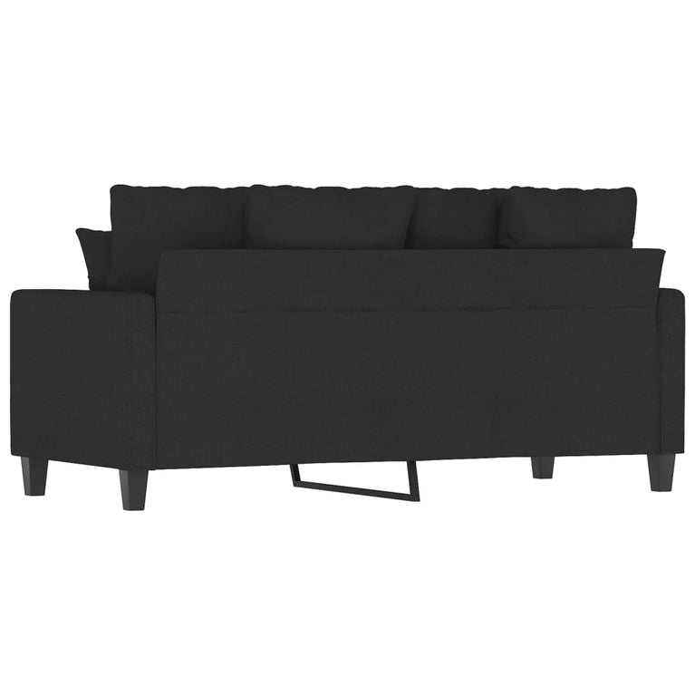 Tweezitsbank 140 cm stof zwart