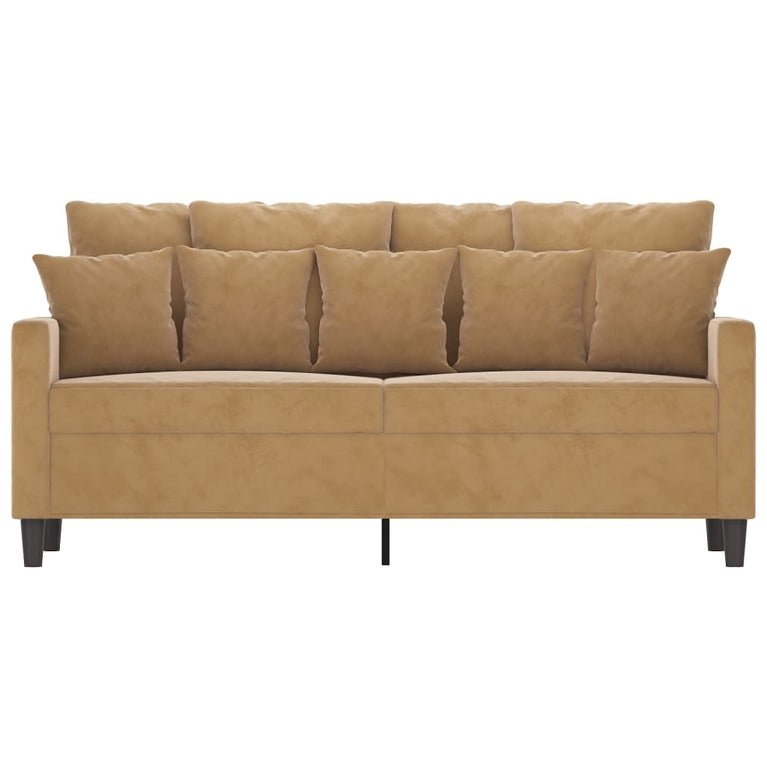 Tweezitsbank 140 cm stof bruin