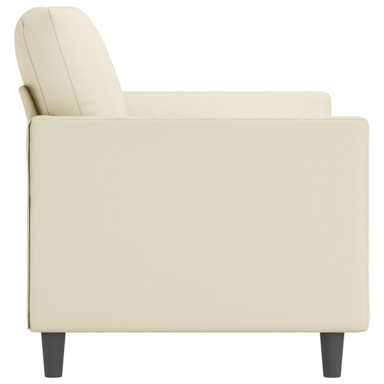 Tweezitsbank 120 cm kunstleer crèmekleurig MeubelReus