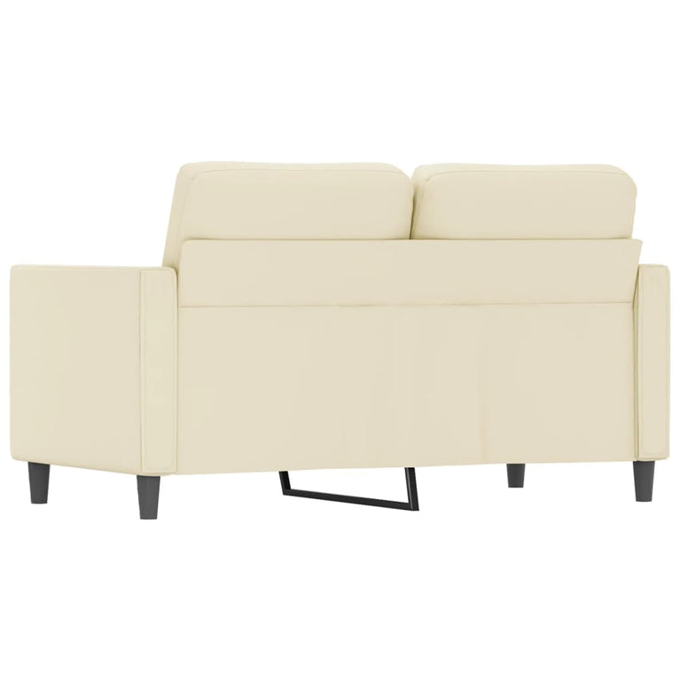 Tweezitsbank 120 cm kunstleer crèmekleurig MeubelReus