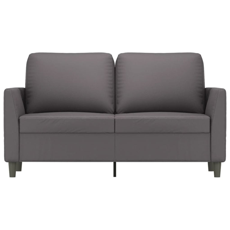 Tweezitsbank 120 cm kunstleer grijs MeubelReus