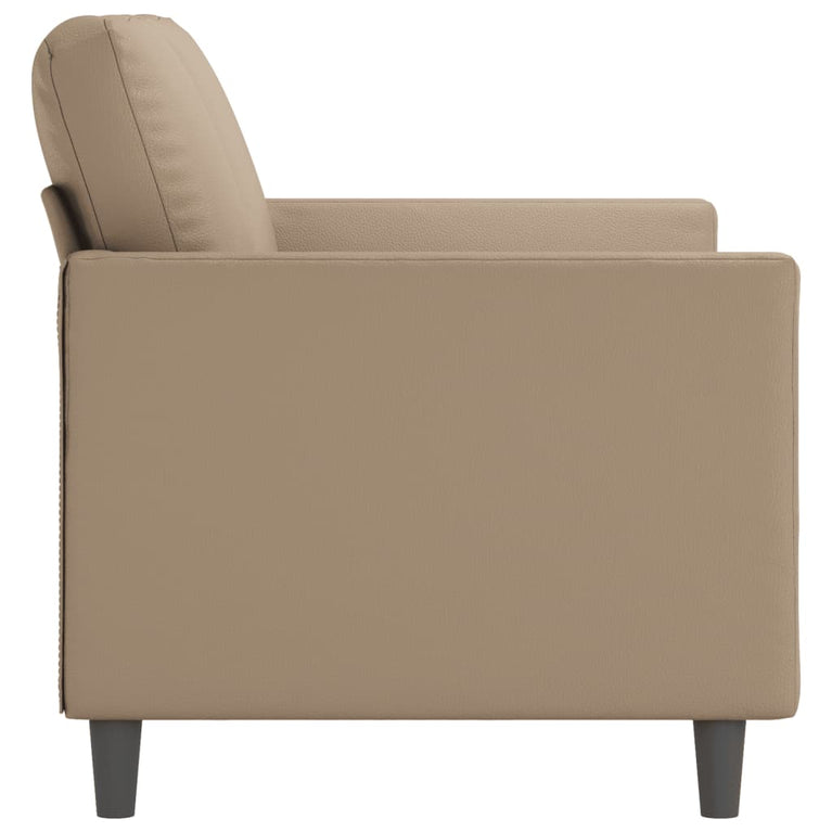 Tweezitsbank 120 cm kunstleer cappuccinokleurig MeubelReus