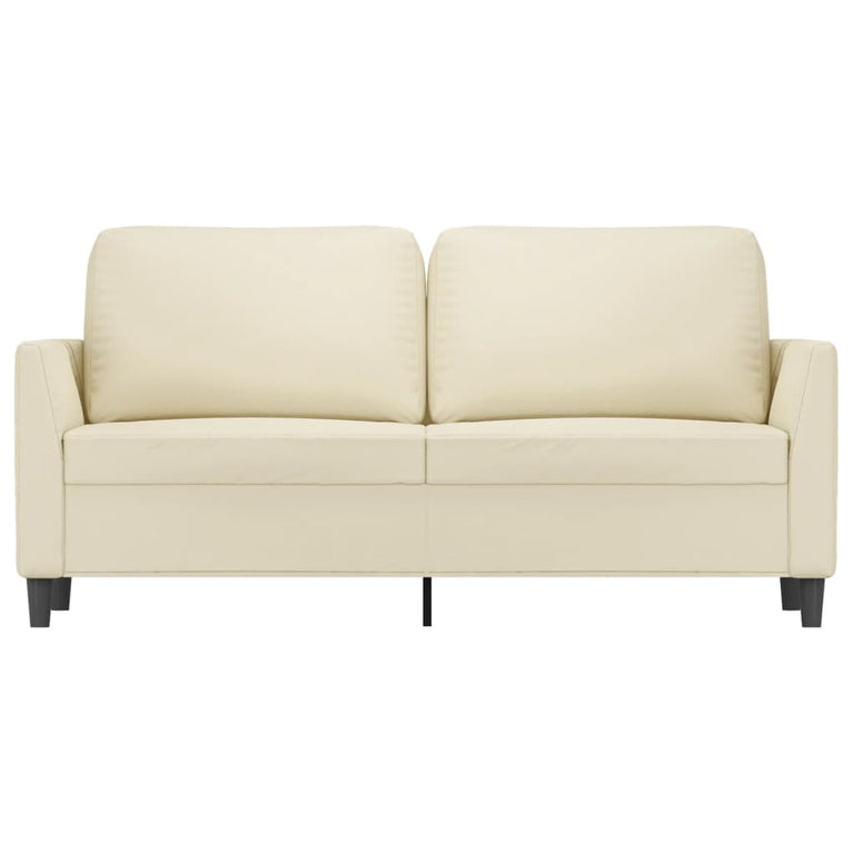 Tweezitsbank 140 cm kunstleer crèmekleurig MeubelReus