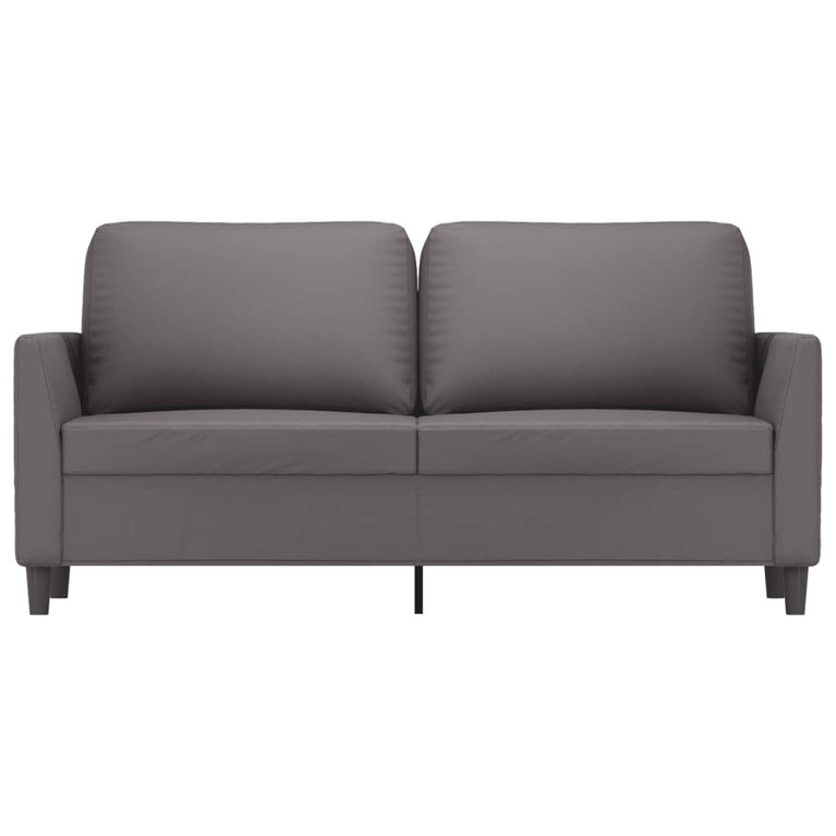 Tweezitsbank 140 cm kunstleer grijs MeubelReus