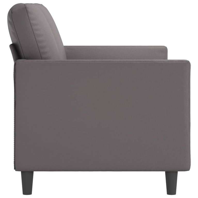 Tweezitsbank 140 cm kunstleer grijs MeubelReus