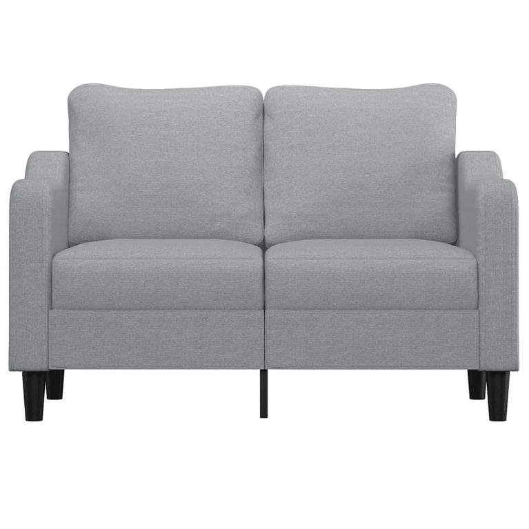 Tweezitsbank 120 cm stof lichtgrijs