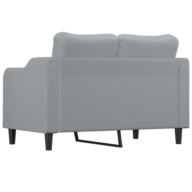 Tweezitsbank 120 cm stof lichtgrijs