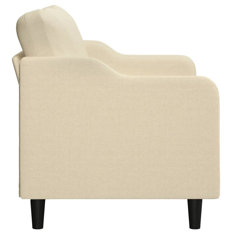 Tweezitsbank 120 cm stof crèmekleurig