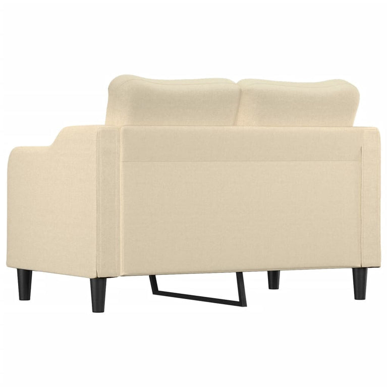 Tweezitsbank 120 cm stof crèmekleurig