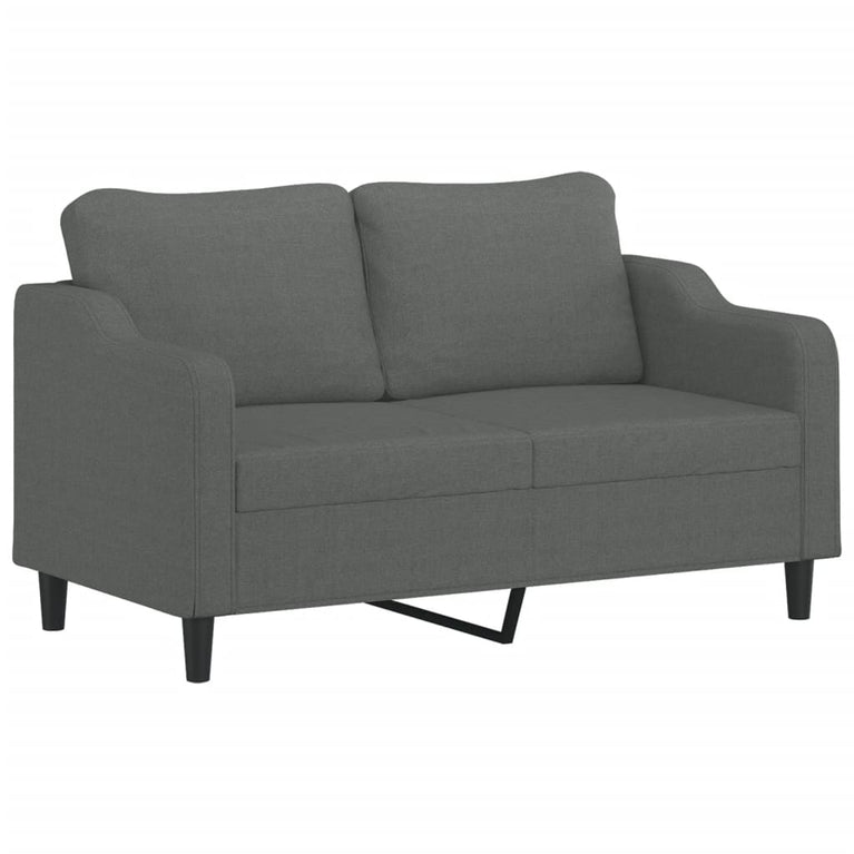 Tweezitsbank 140 cm stof donkergrijs
