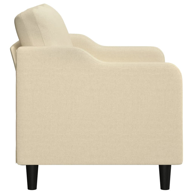Tweezitsbank 140 cm stof crèmekleurig
