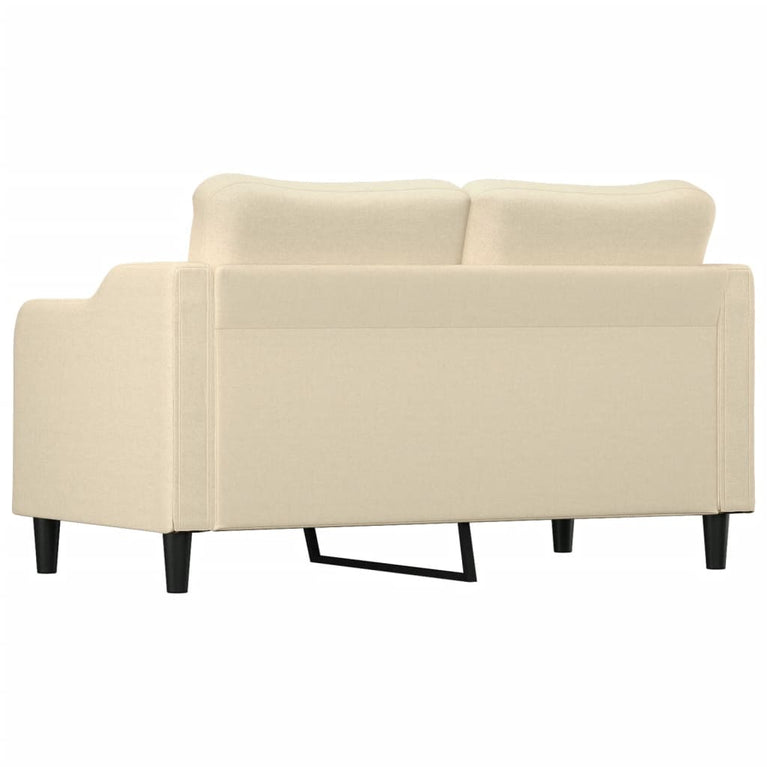 Tweezitsbank 140 cm stof crèmekleurig
