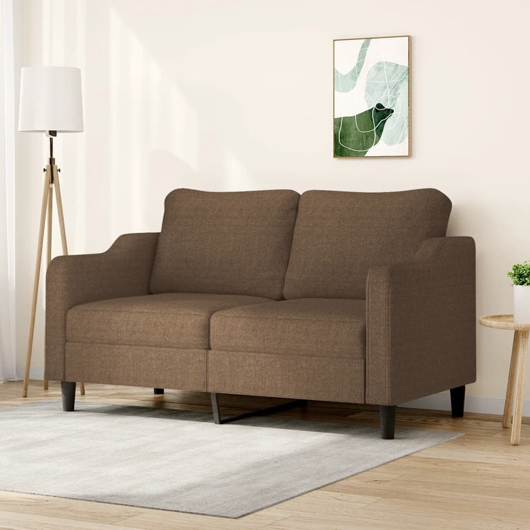 Tweezitsbank 140 cm stof bruin
