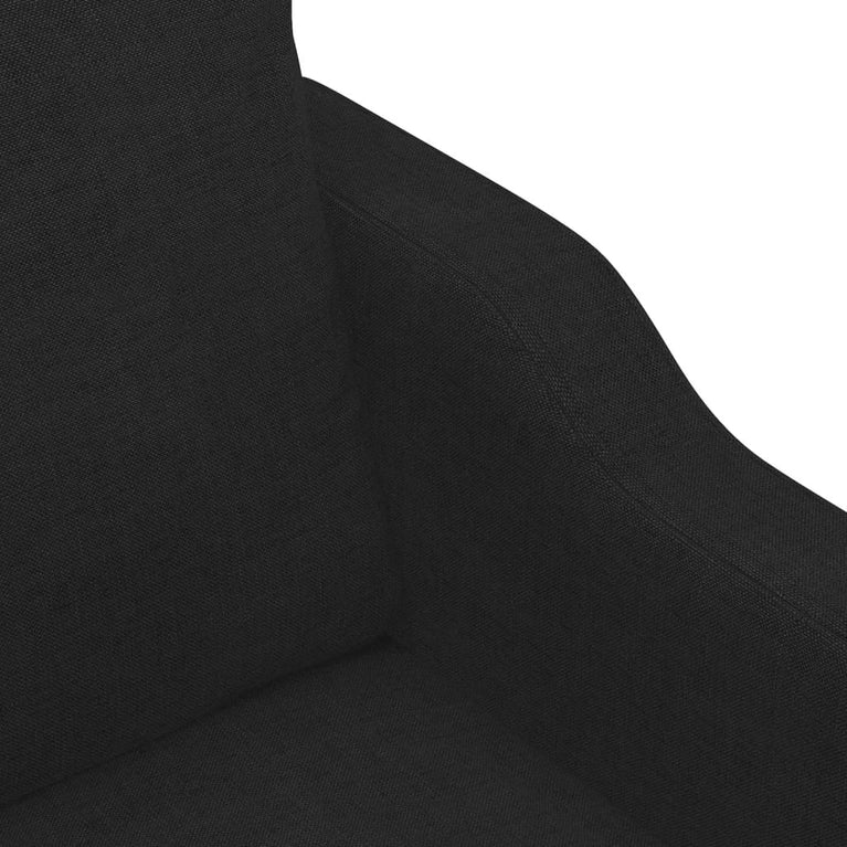 Tweezitsbank 140 cm stof zwart