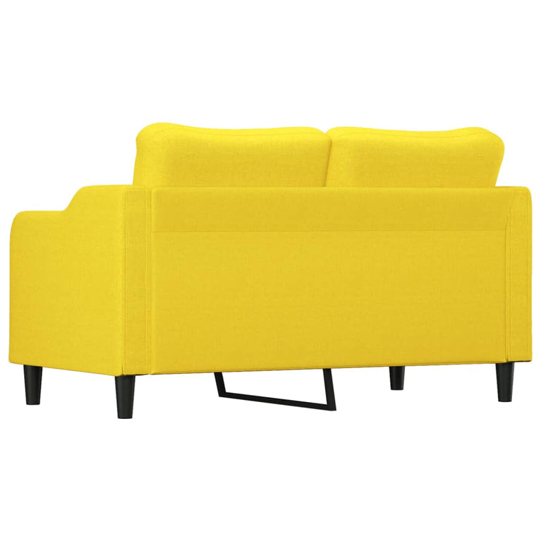 Tweezitsbank 140 cm stof lichtgeel