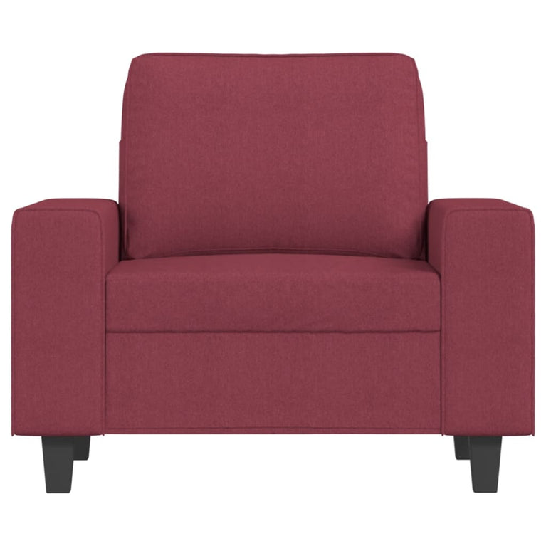 Fauteuil 60 cm stof wijnrood