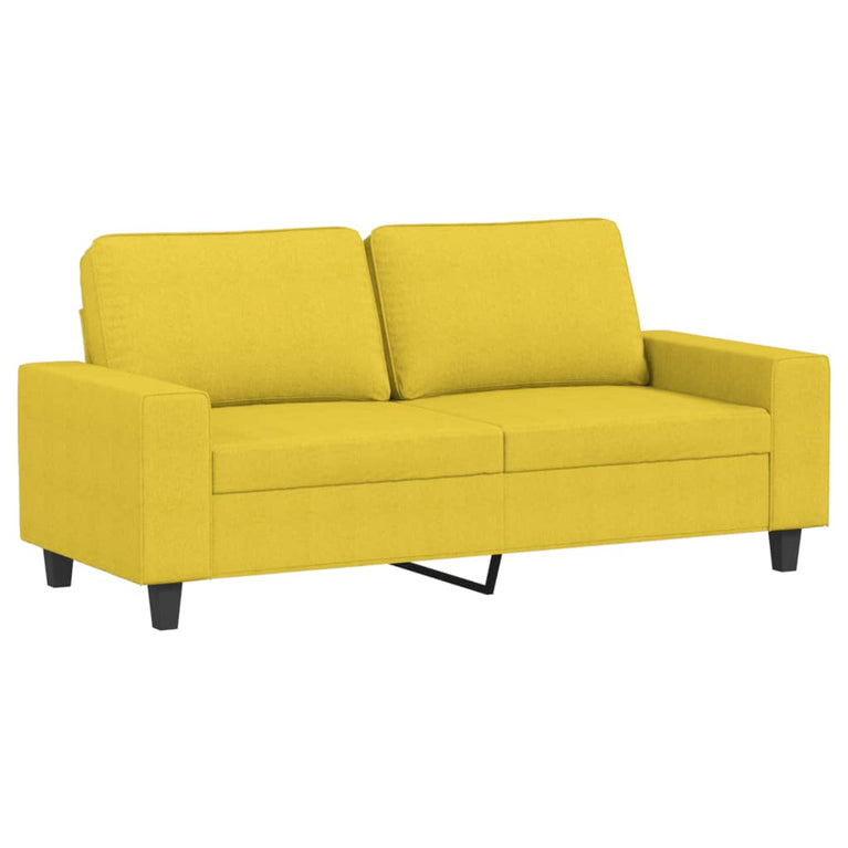 Tweezitsbank 140 cm stof lichtgeel