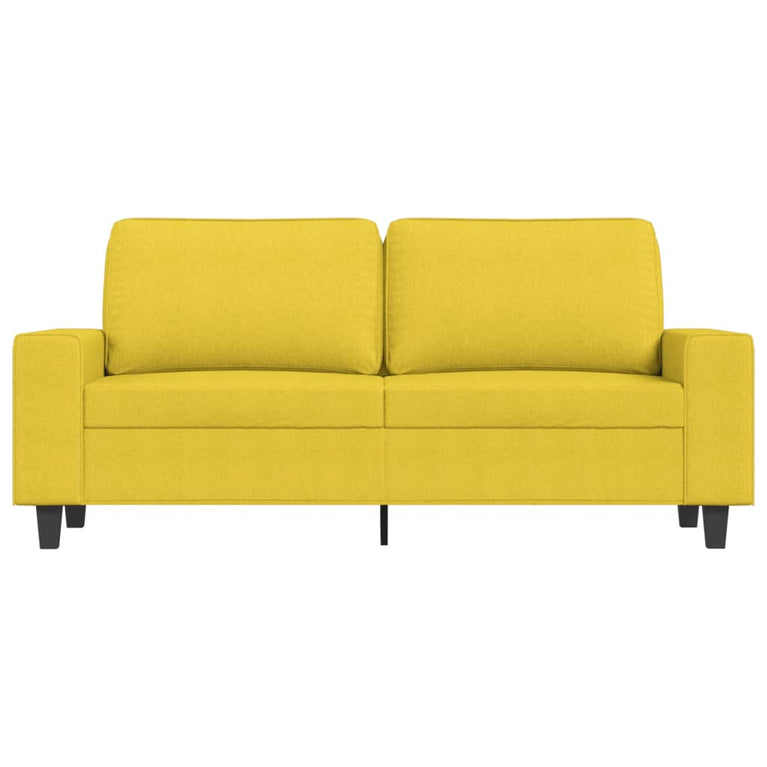 Tweezitsbank 140 cm stof lichtgeel