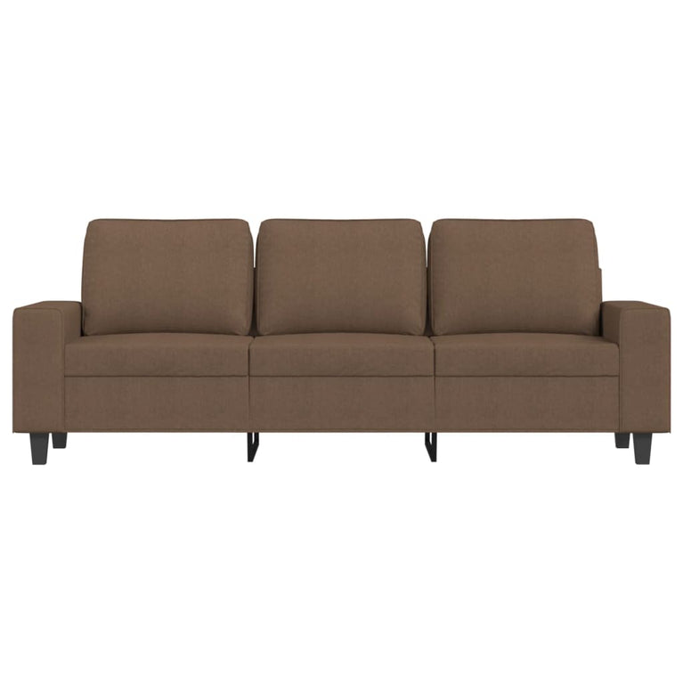 Driezitsbank 180 cm stof bruin