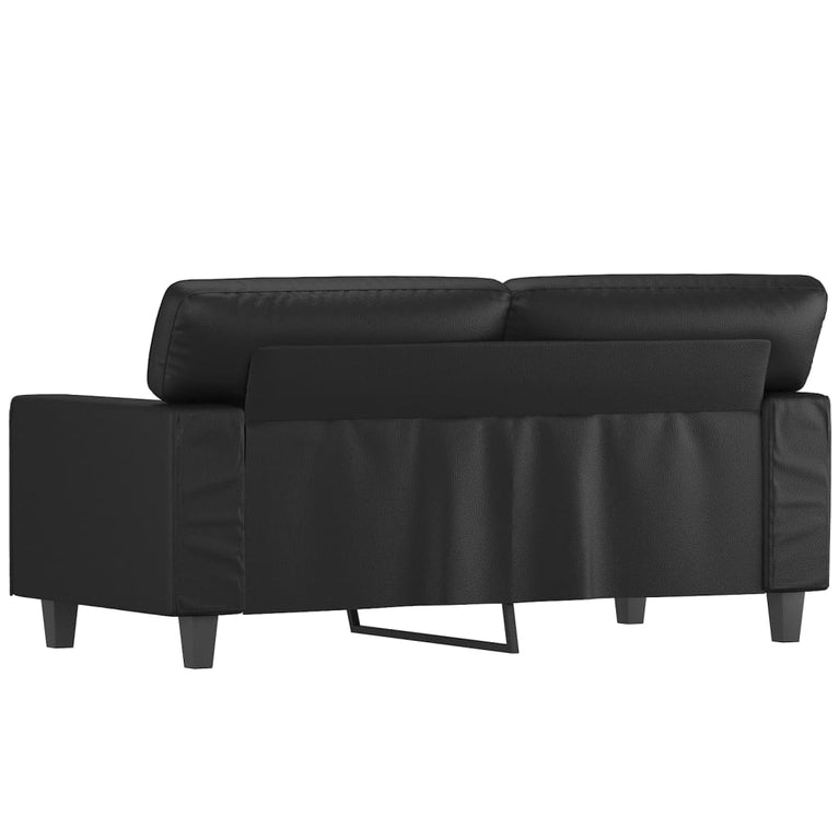 Tweezitsbank 120 cm kunstleer zwart