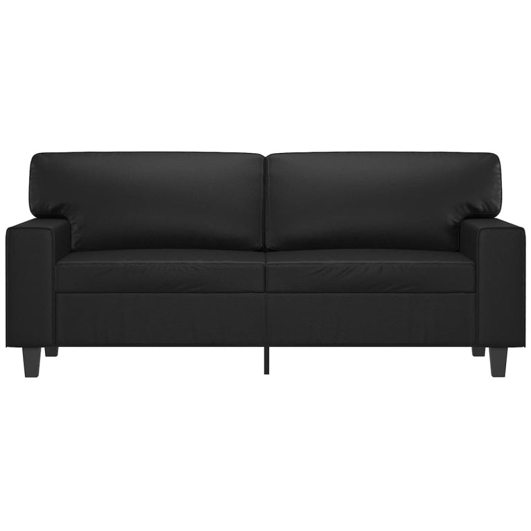 Tweezitsbank 140 cm kunstleer zwart