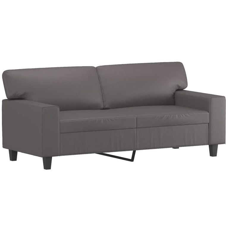 Tweezitsbank 140 cm kunstleer grijs
